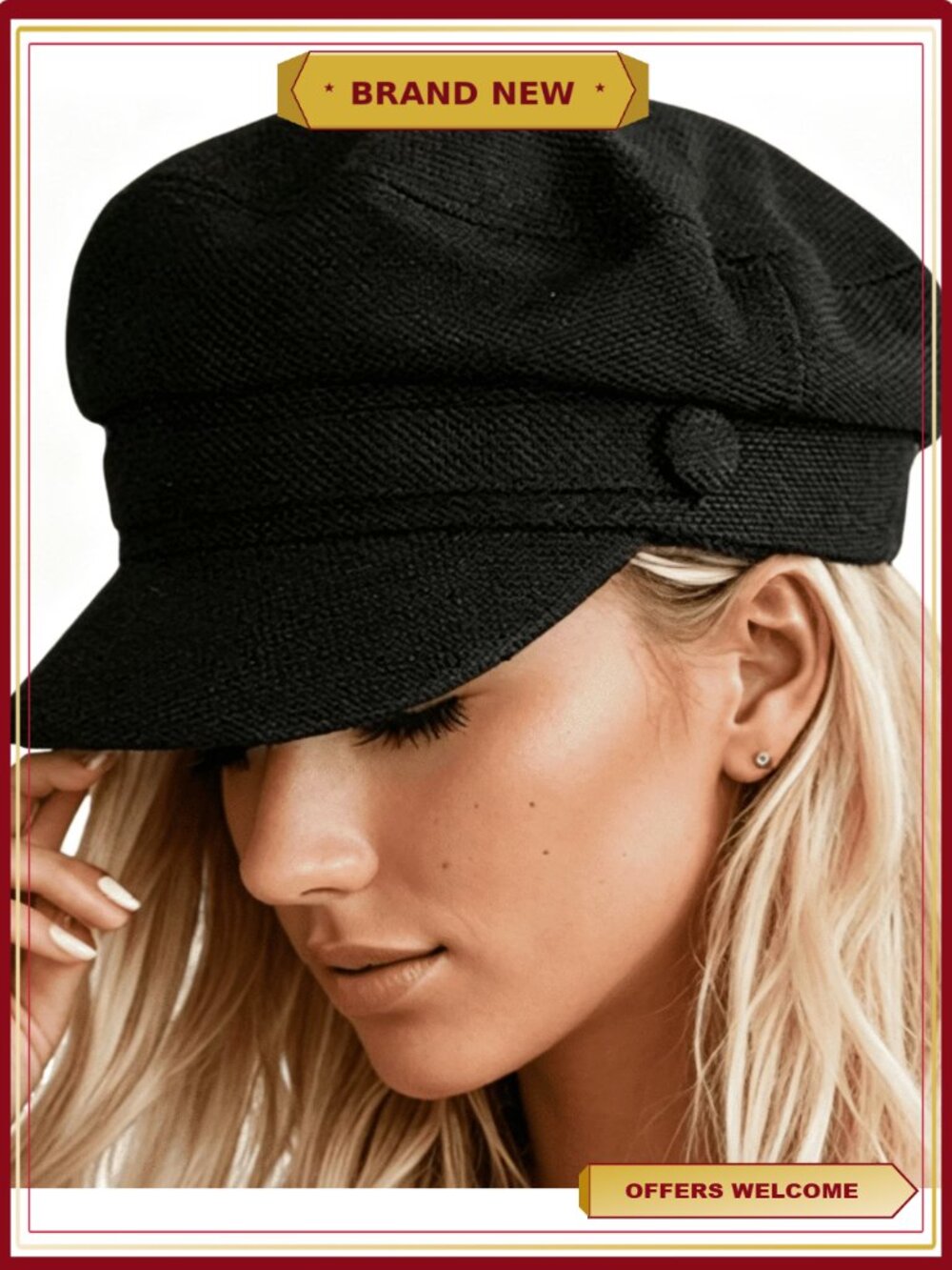 Soft Wool-Blend Baker Boy Cap Retro Newsboy Hat Casual Daily Wear